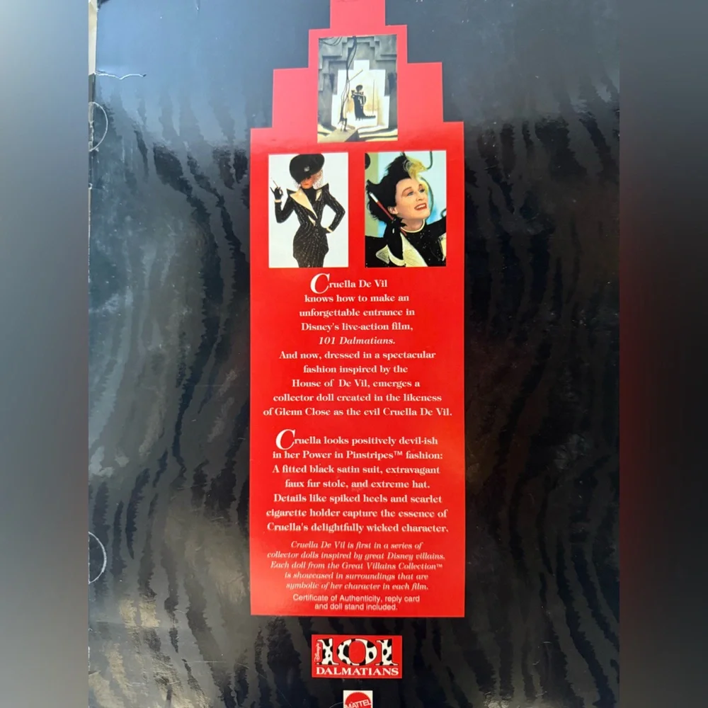 Disney 101 Dalmatians Villain Doll in Black and White - Picture 6 of 9